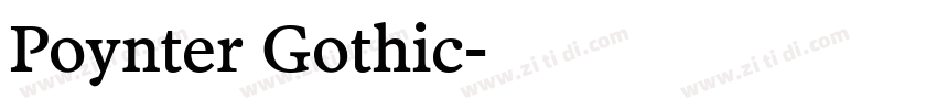 Poynter Gothic字体转换